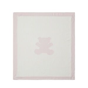 NEW The Cashmere Project Teddy Bear 100% Cashmere‎ Pink & White Baby Blanket